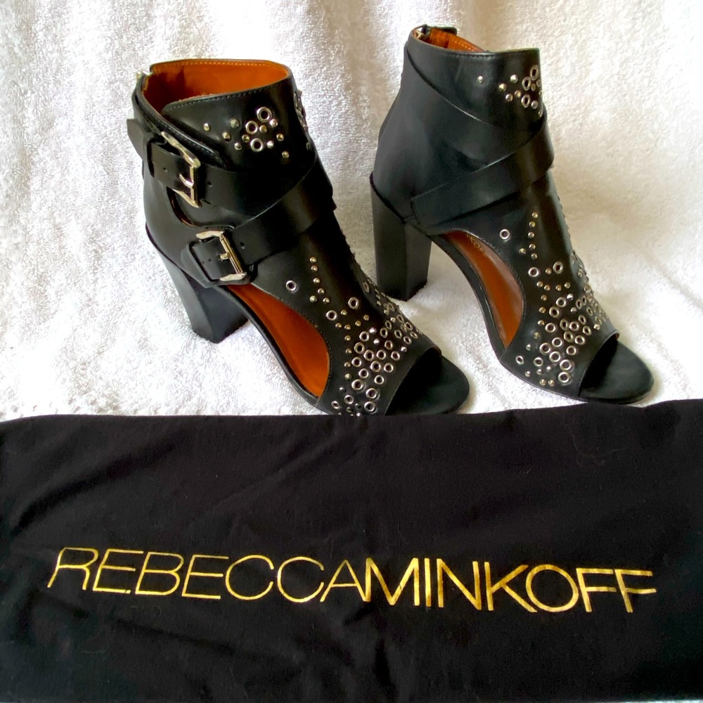 Rebecca Minkoff Black Leather Ankle Booties 😍